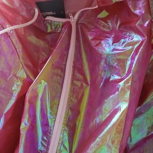Holographic rain jacket
